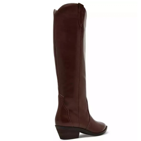 Dolce Vita Women's Kit Knee-High Cowboy Boots in Smooth Brown NEW Sz 6 - Picture 7 of 10